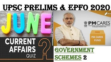 INSIGHTSIAS QUIZ-GOVERNMENT SCHEMES 2 JUNE 2020:UPSC/STATE_PSC/RBI/EPFO