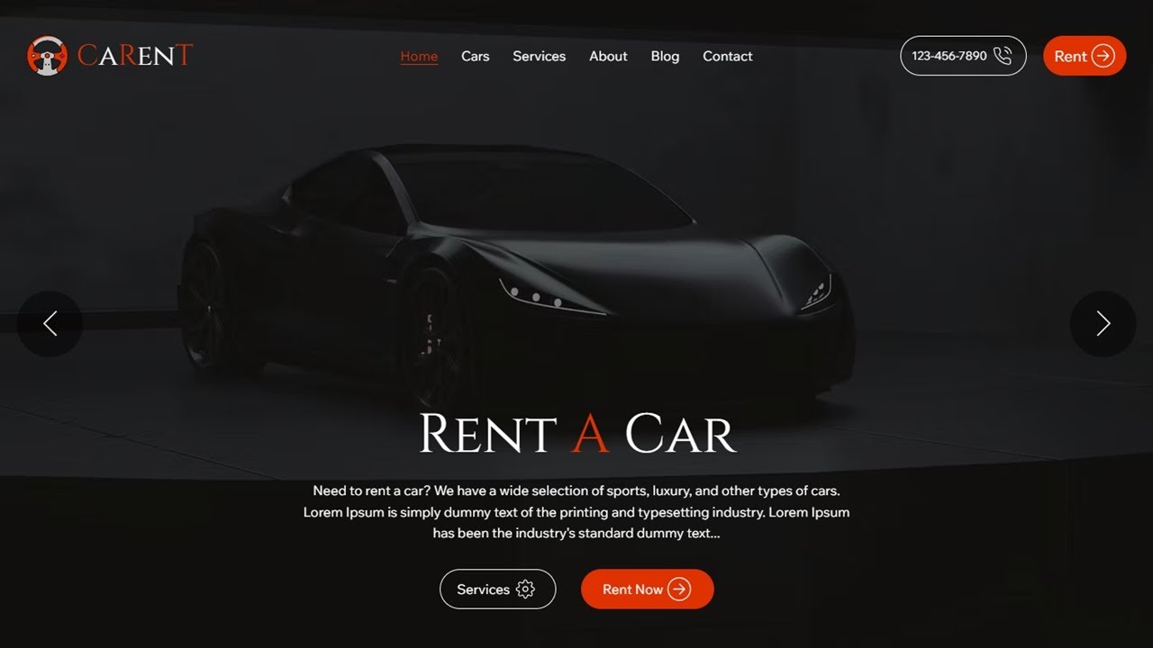 Best Wix Car Rental Website Template