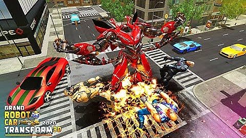 Grand Robot Car Transform 3D Game - Level 4