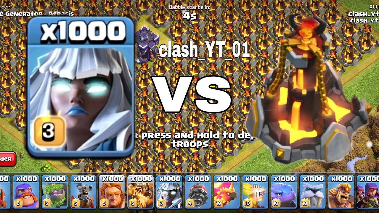 1000 MAX Electro Titan vs 100  Inferno Tower  attack in th15 