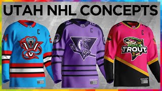 NHL Utah (AMAZING) Concept logos & jerseys