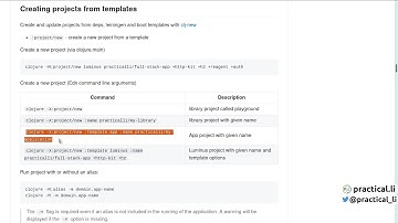 Creating Clojure Projects with clj-new and templates