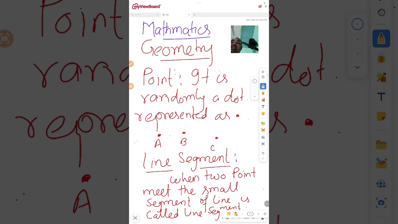Definition of line ray and line segment #short 