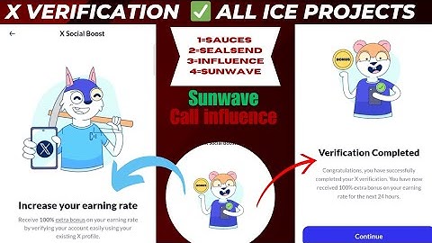 X verification of sauces || sunwave verification || influence verification of Twitter