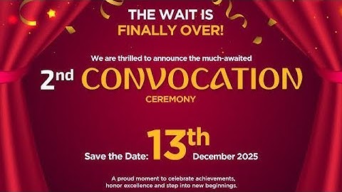 NU 2nd Convocation Ceremony | Live from Noble University