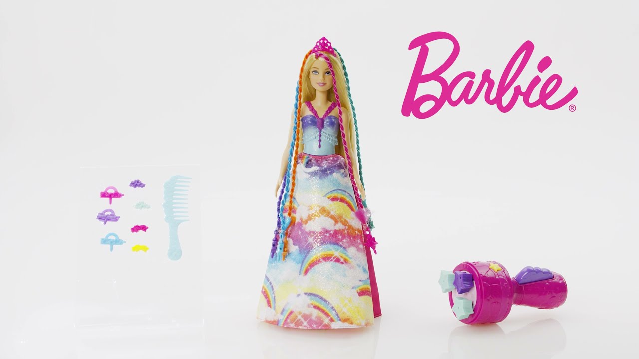 BARBIE Poupée Barbie Princesse Tresses Magiques pas cher 