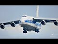 Ан-124 Очень тяжелый самолёт на посадке в Шереметьево.