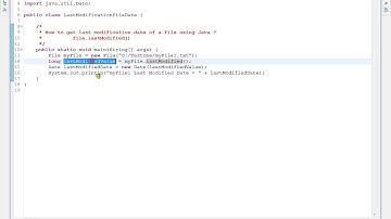 HOW TO GET LAST MODIFICATION DATE  OF A FILE USING JAVA