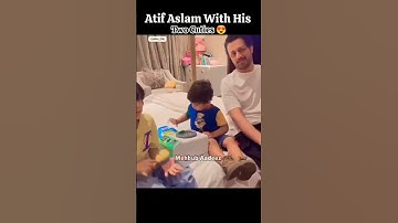Atif Aslam With His Two Cuties 😍/ @atifaslam / #aadeez #atifaslam #teresangyaara #atifaslamstatus
