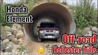 : Honda element goes off-road at hollester hills!