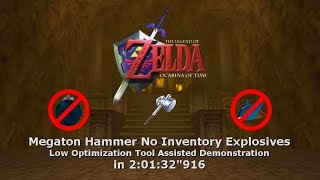 TLoZ: OoT - Megaton Hammer No Inventory Explosives LOTAD in 2:01:32916