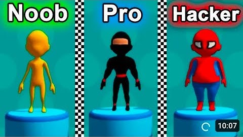NOOB vs PRO vs HACKER - Fun Race3D
