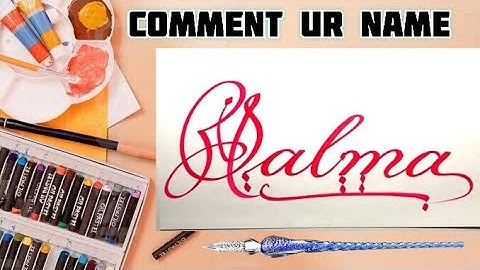 Salma Name Signature Calligraphy Status | How to Draw, Cursive Calligraphy with Cut Marker