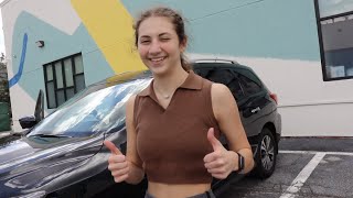 teaching my sister how to park a car - vlog