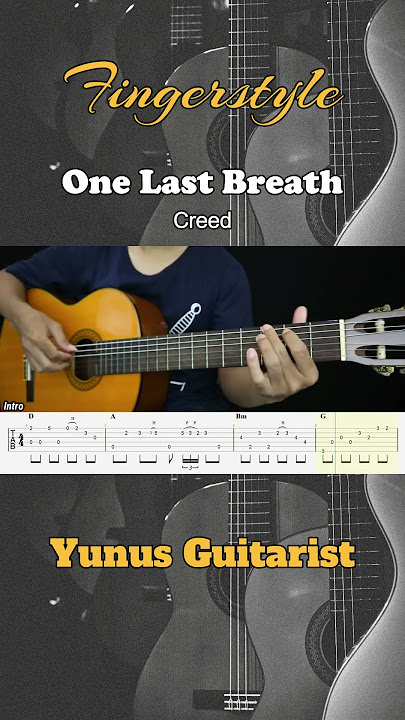 One Last Breath - Creed - Fingerstyle Guitar Tutorial   TAB & Lyrics #fingerstyle