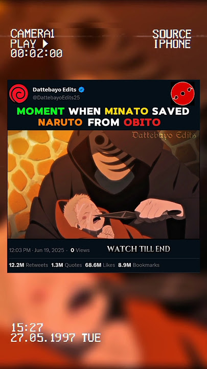 WHEN MINATO SAVED NARUTO ...⚡🔥 #shorts