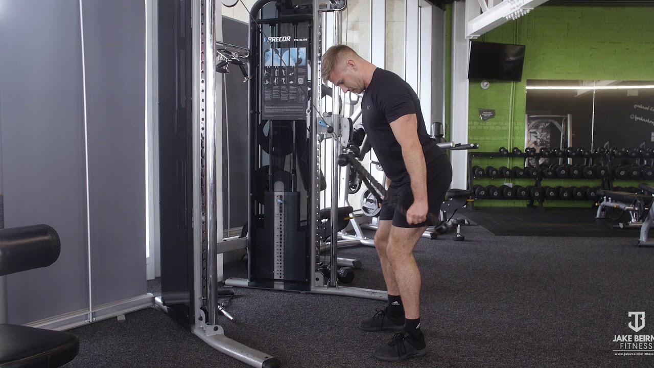 Standing Double Rope Tricep Press Down - YouTube