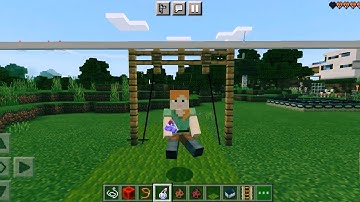 minecraft :how to make a working swing set | No mods or commands! | made the best thing in minecraft