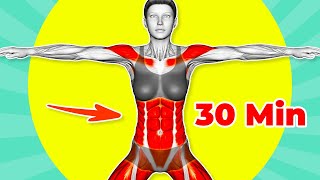 ➜ 30 Min STANDING Exercise to Lose That STUBBORN BELLY FAT