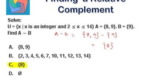 Finding a Relative Complement