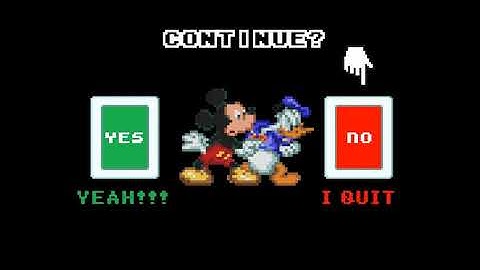 World of Illusion 2 (Genesis bootleg) Continue & Game Over (Co-op)