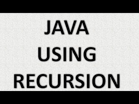 Java Programming using RECURSION