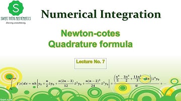 Numerical Integration || Newton cotes Quadrature Formula ||