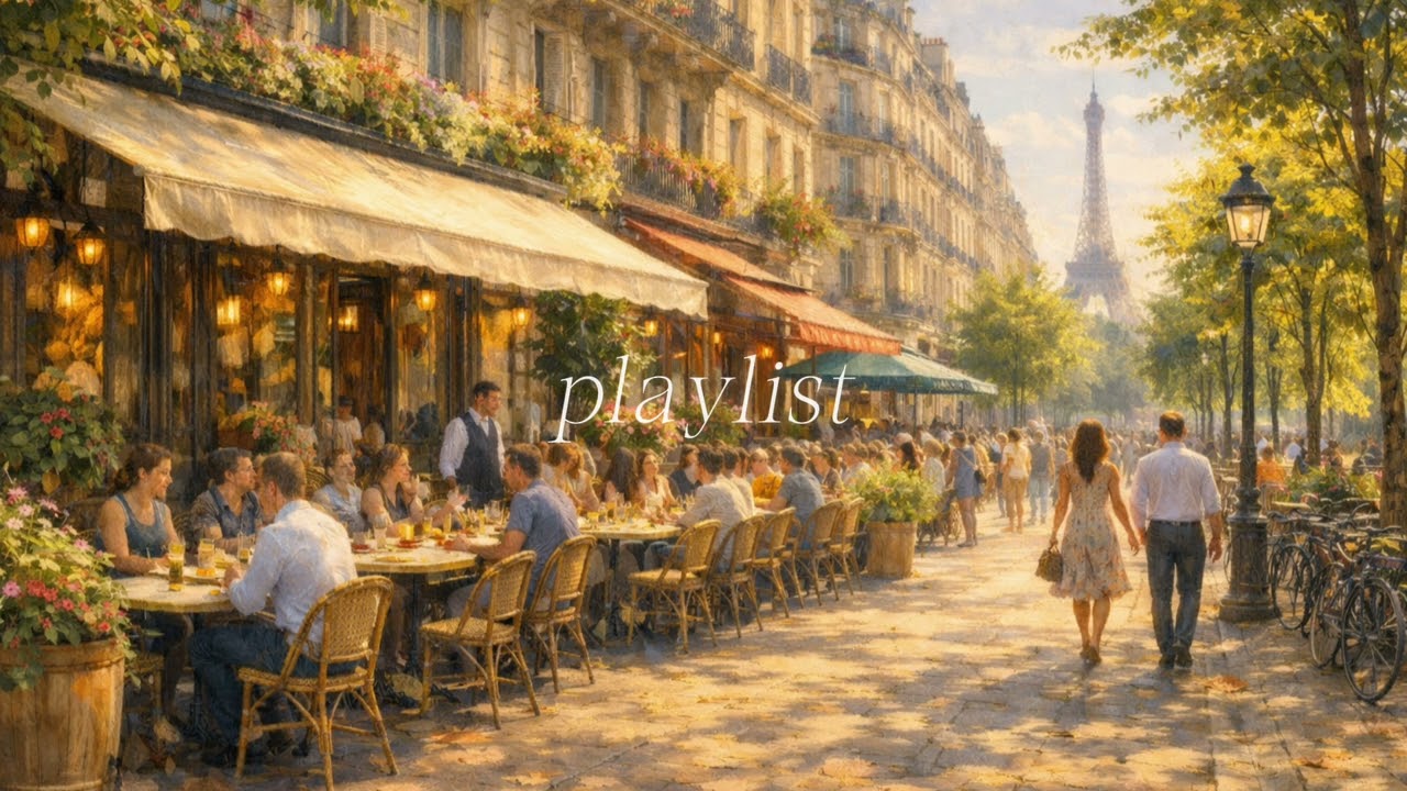 𝓅𝓁𝒶𝓎𝓁𝒾𝓈𝓉 | Strolling Paris🇫🇷🗼French Instrumental Waltz Playlist 🥐 파리 노천카페 거리를 걷는 기분✨