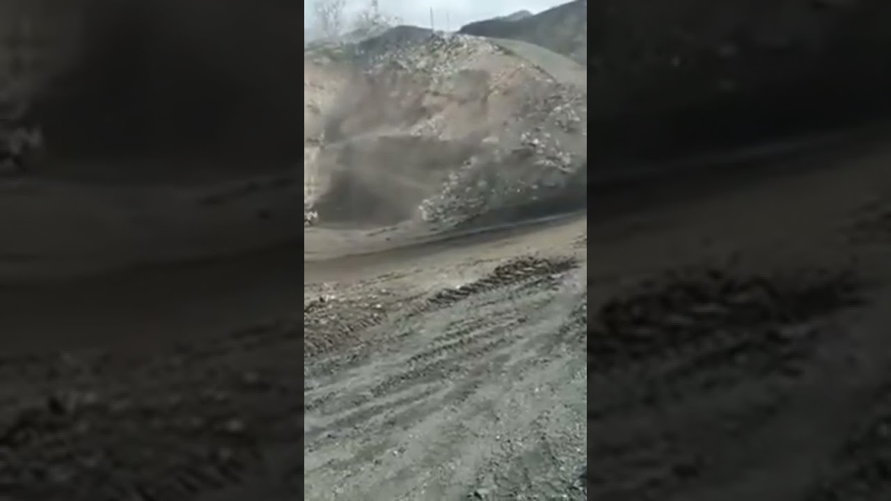 circular road at coal mine site