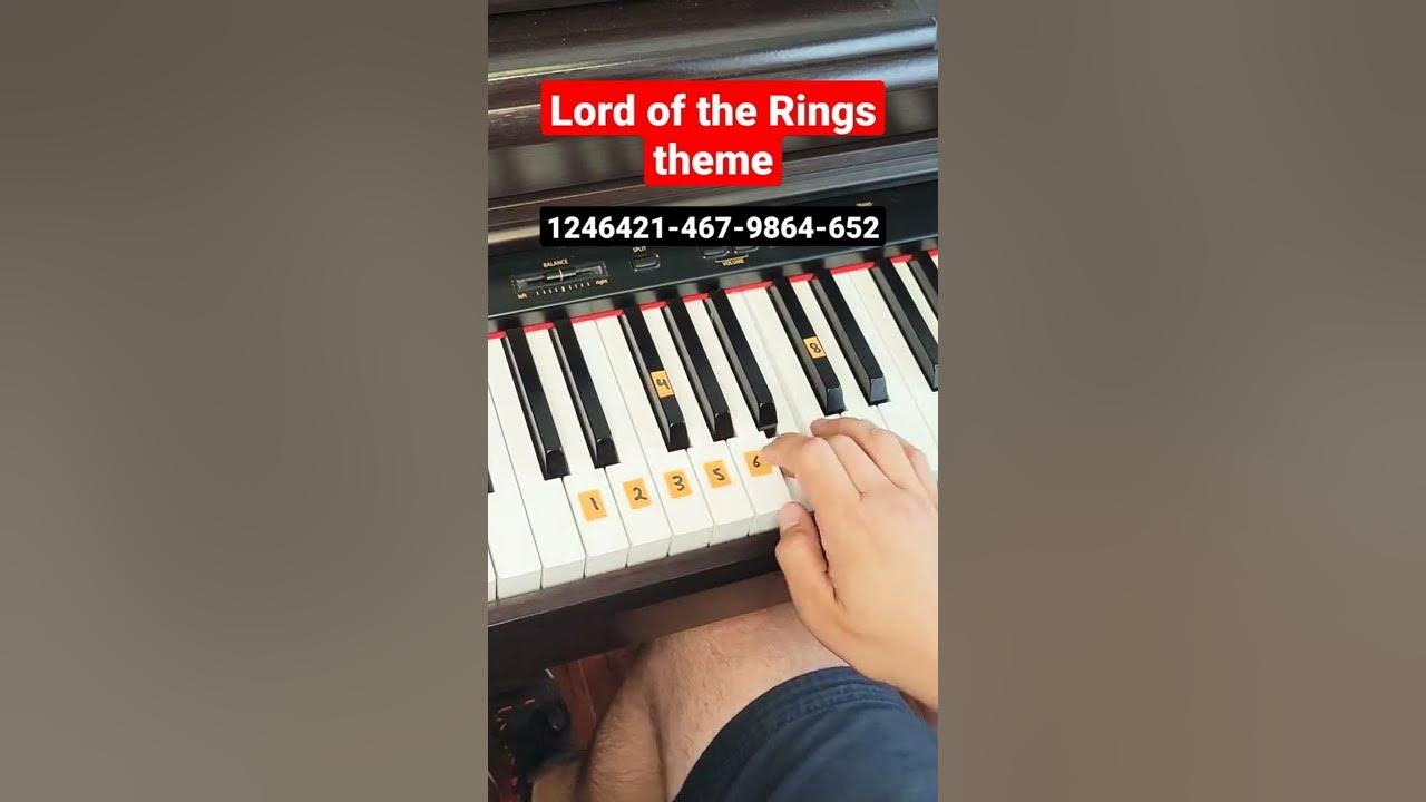 Lord of the Rings theme song - piano tutorial