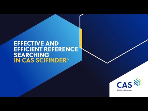 Reference Searching in CAS SciFinder-n