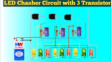 Running LED Chasher Using 3 Transistor ! NO IC !
