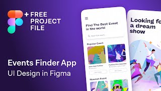 Figma Tutorial. Events Finder App UI Design in Figma | Web Design Tutorial + Free figma template
