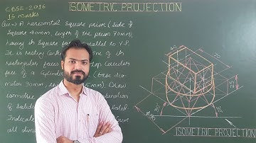 Isometric Projection Of Combination Of Cylinder & Square Prism (Part - 28)