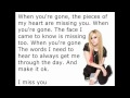 Avril Lavigne - When You're Gone [Lyrics/Letra]
