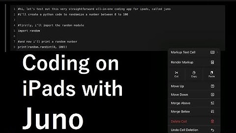 Python Coding on your iPad with Juno | Jupyter/Python IDE app by Rational Matter