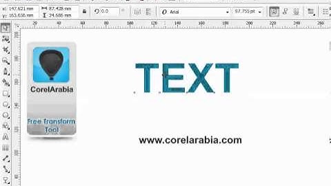 CorelDraw - Free Transform tool