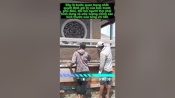 3 BƯỚC đắp TRANH PHÙ ĐIÊU xi măng ĐẸP tại công trình | Xây Dựng ADTIC #shorts