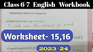 Class 6-7 Pravah Workbook English Worksheet 15,16 | प्रवाह कक्षा 6,7 अंग्रेजी वर्क बुक वर्कशीट 15,16
