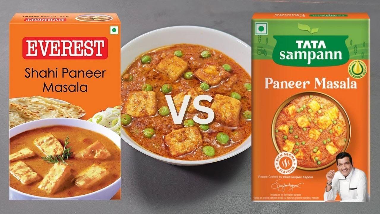 Everest Shahi Paneer Paneer Masala Vs Tata Sampann Paneer Masala Review ...