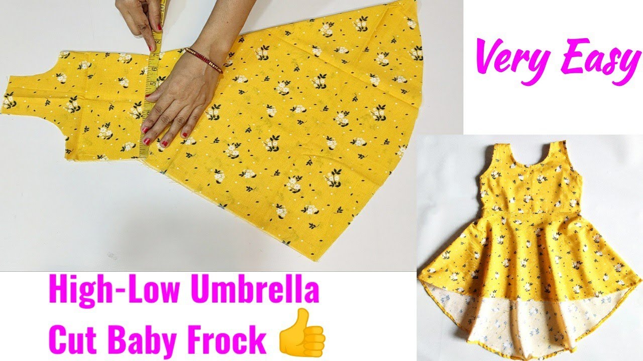 Umbrella Cut Baby FrockDress Cutting and Stitching Easy To Make  YouTube