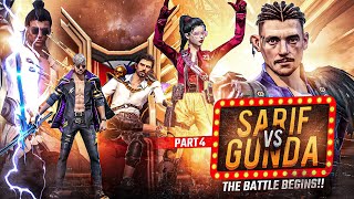 SARIF VS GUNDA ? PART 4 || SEASON 4  | THE BATTLE BEGINS ? | FREE FIRE SHORT FILM || RISHI GAMING