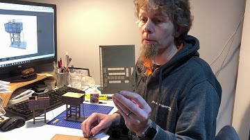 LX208-OO Laser Cut OO Scale Water Tower Kit From Scale Model Scenery