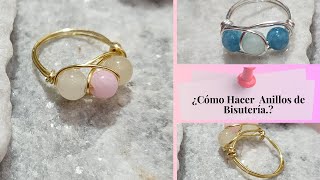 COMO HACER ANILLO  CON PIEDRAS 💍❤️‍