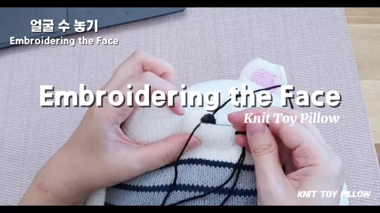 [Knit Toy Pillow] Embroidering the Face