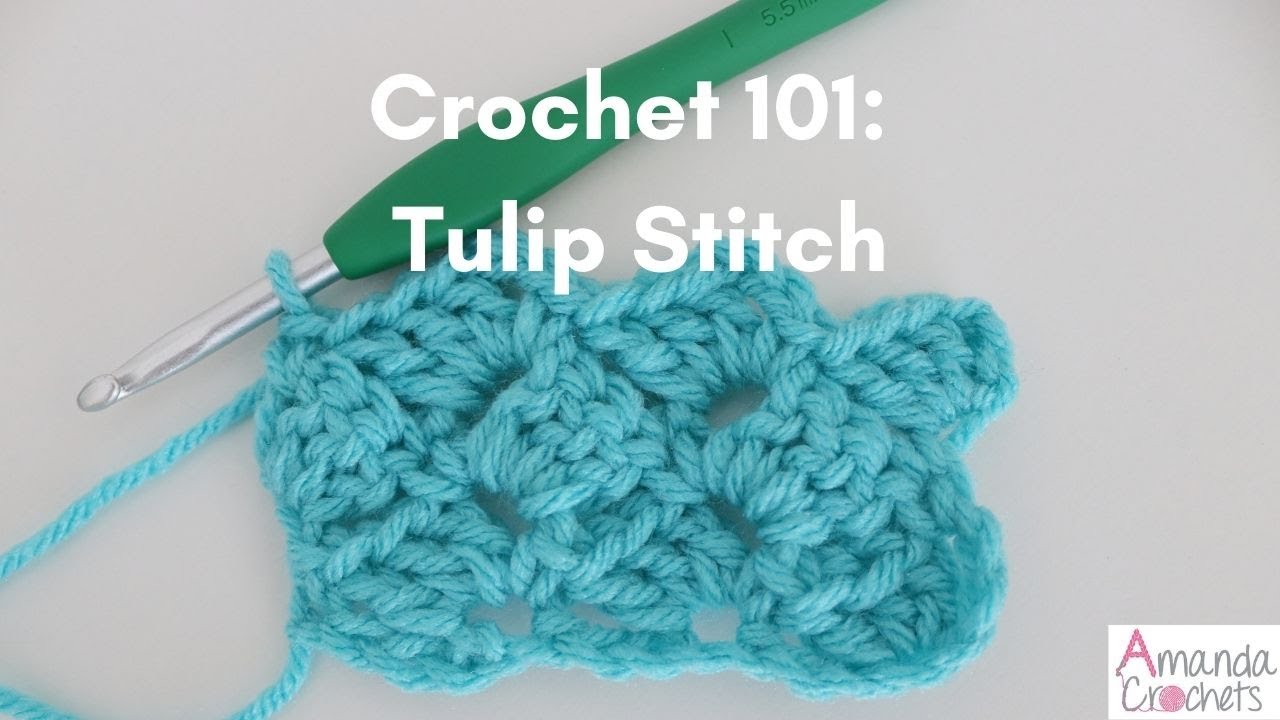 Crochet Tulip Stitch – Easy Tutorial For Beginners  Puntadas de ganchillo,  Puntillas de ganchillo, Bordes de ganchillo
