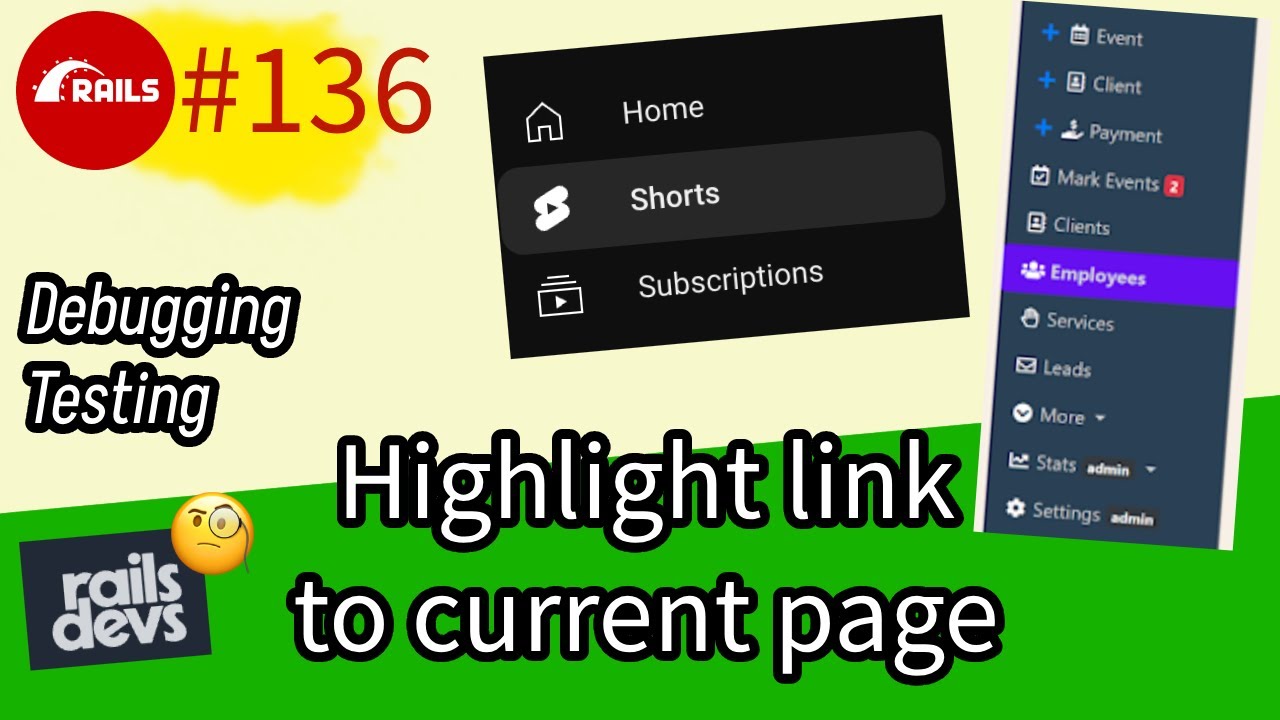 Rails 7 136 Highlight link to current page YouTube