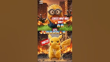 Zombie Minion vs Pikachu ⚡ Who Survives?! 🤯  #shorts