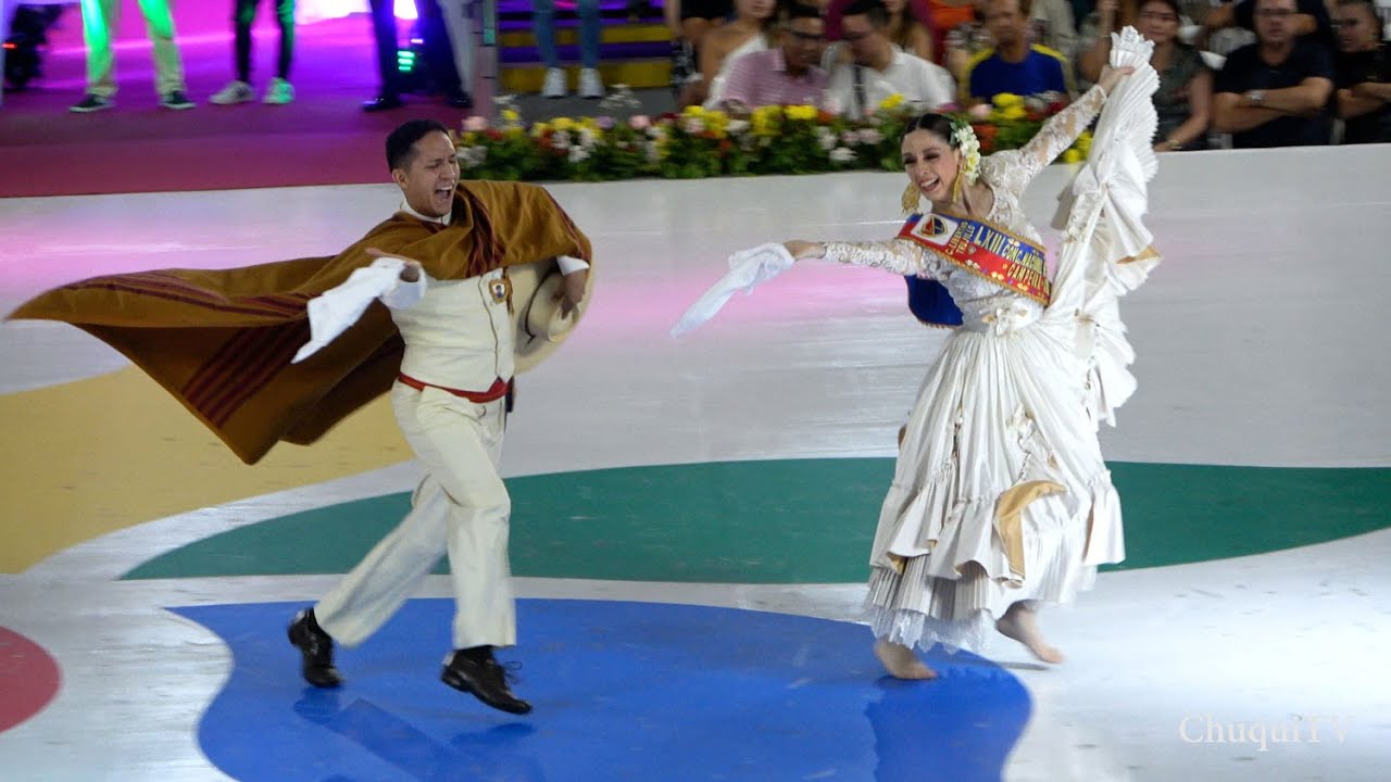 Fabiola Noriega y Miguel Olave. Campeones Mundiales Senior. Festival Marinera Mall del Sur 2023