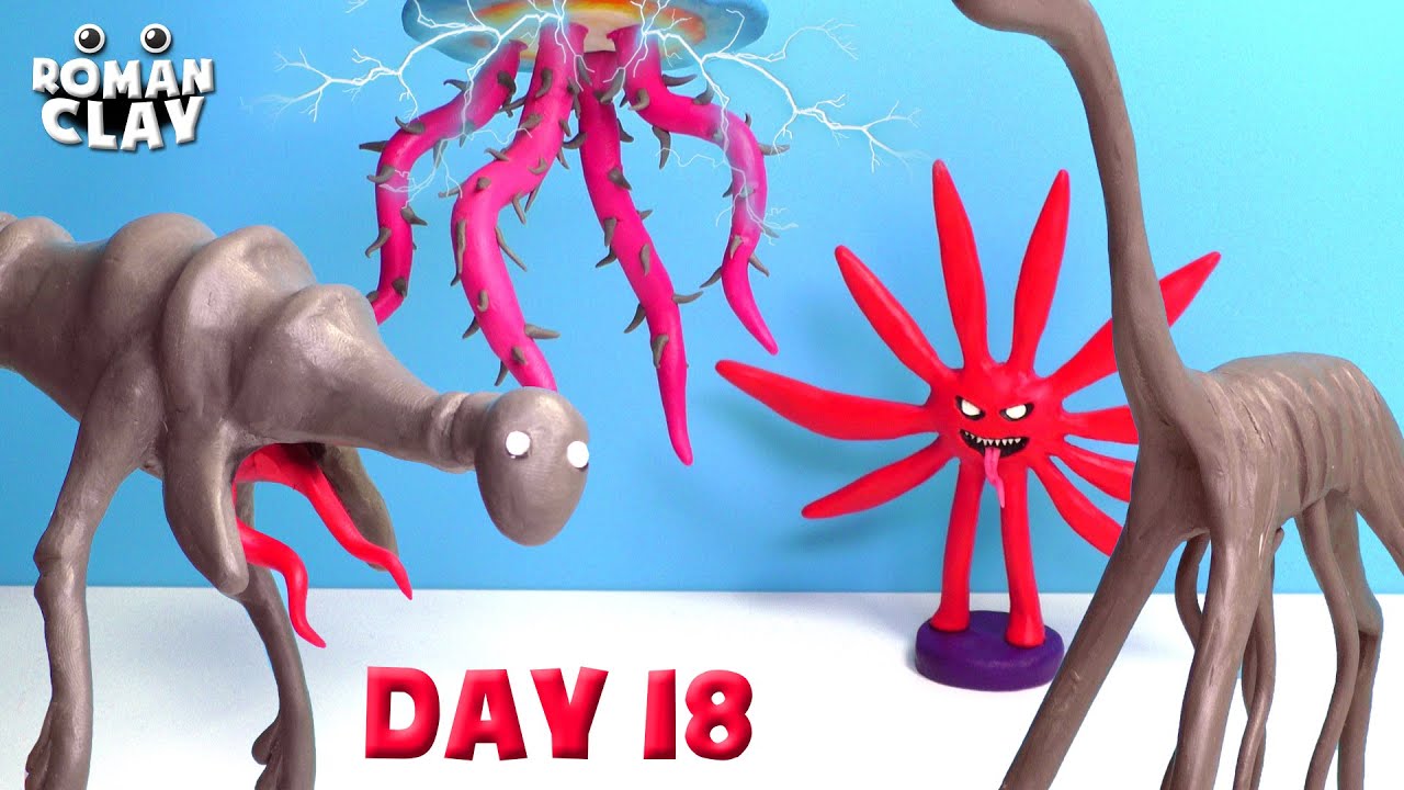 Remain Indoors, Sky Tentacles, Web Kraken and  Day 18  with Clay | Trevor Henderson Creatures